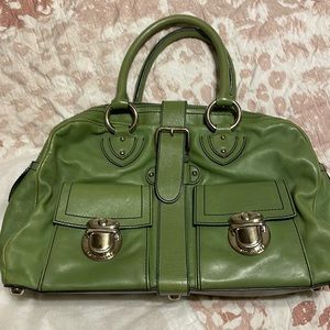 Marc Jacobs Spring Green Leather bag Suede interior
